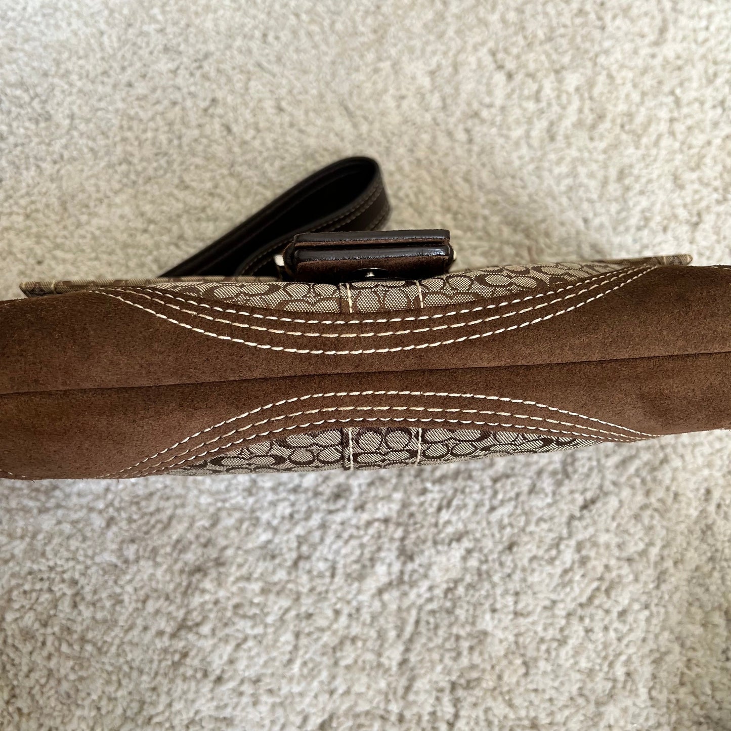 Coach Soho Signature Small Flap Bag in brown