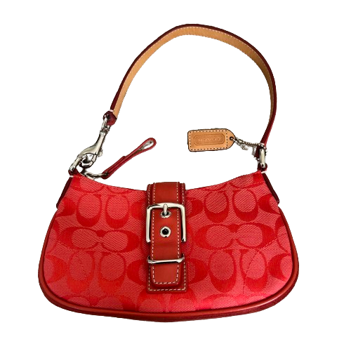 Coach Hamptons Signature Buckle Demi Red