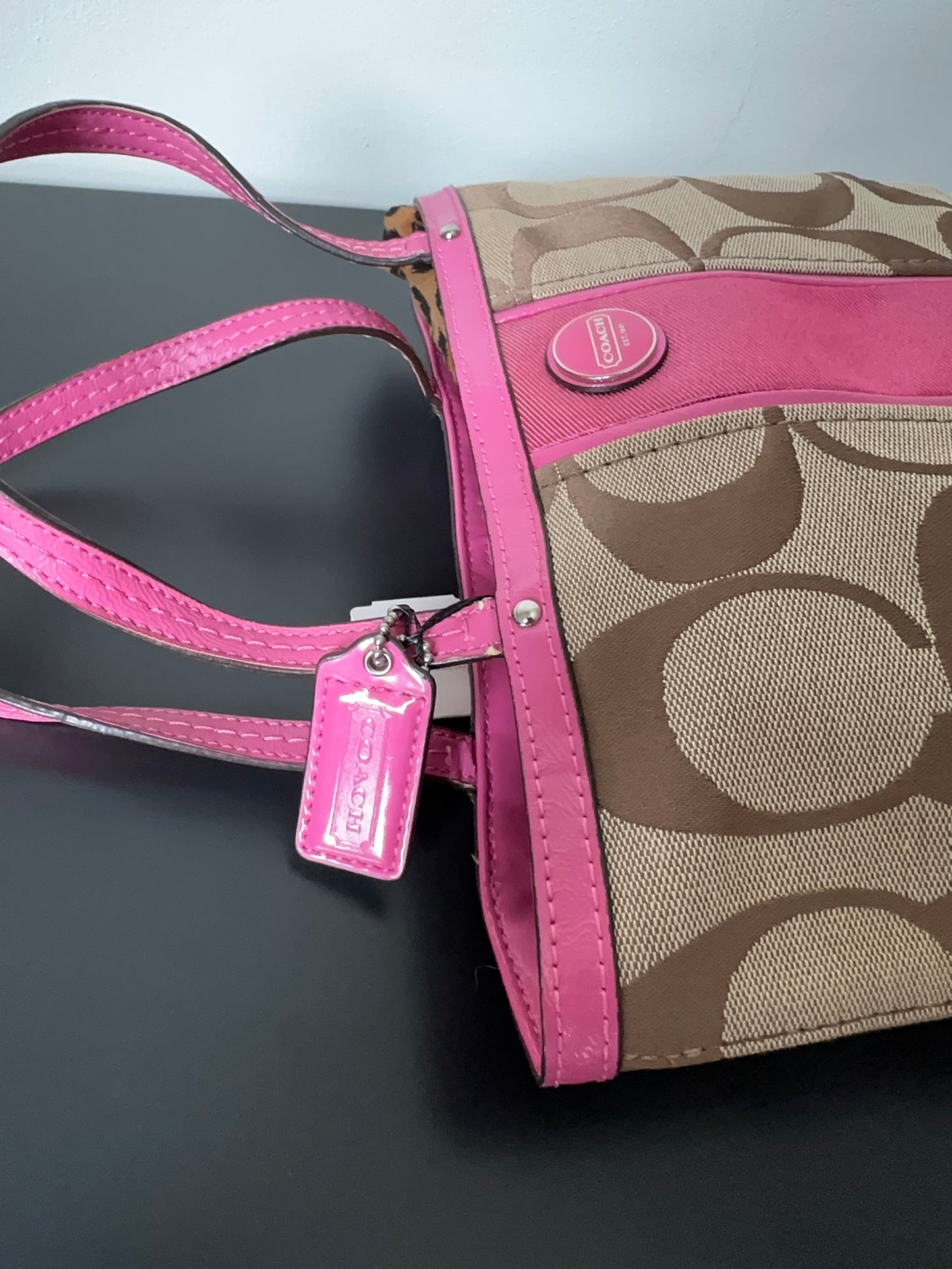 Signature Stripe Top Handle Tote