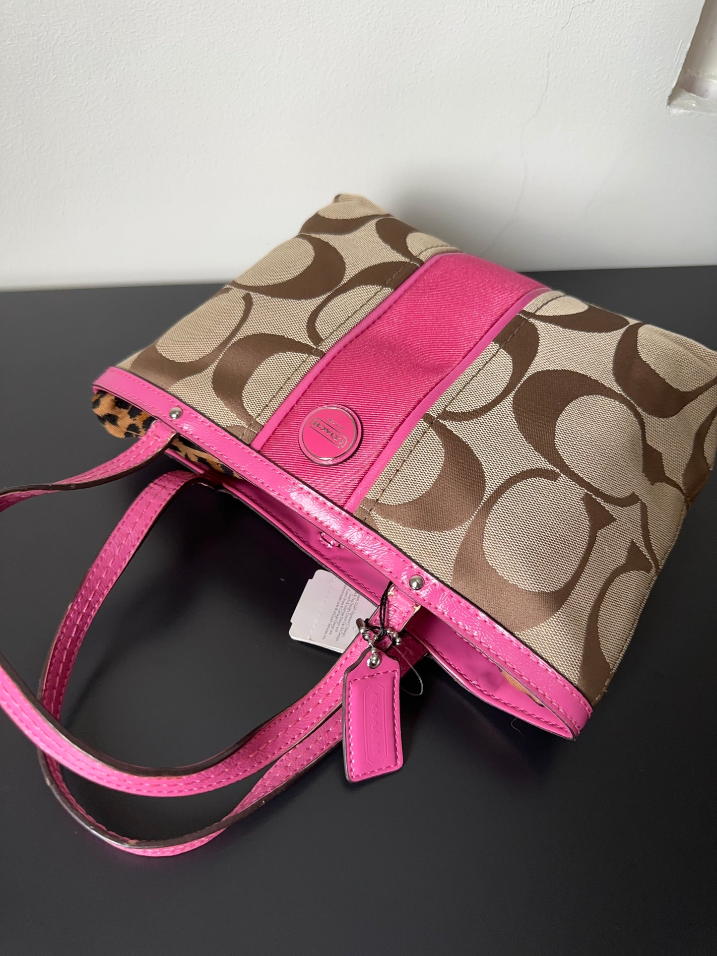 Signature Stripe Top Handle Tote