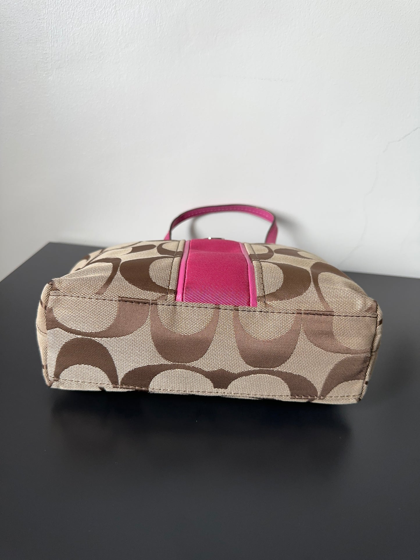 Signature Stripe Top Handle Tote