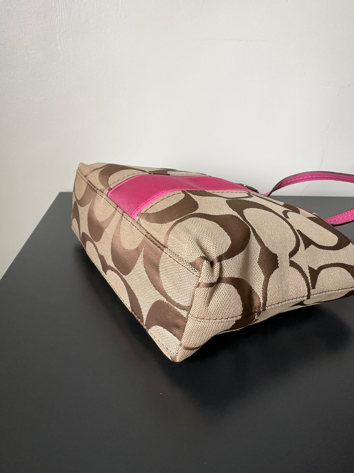 Signature Stripe Top Handle Tote