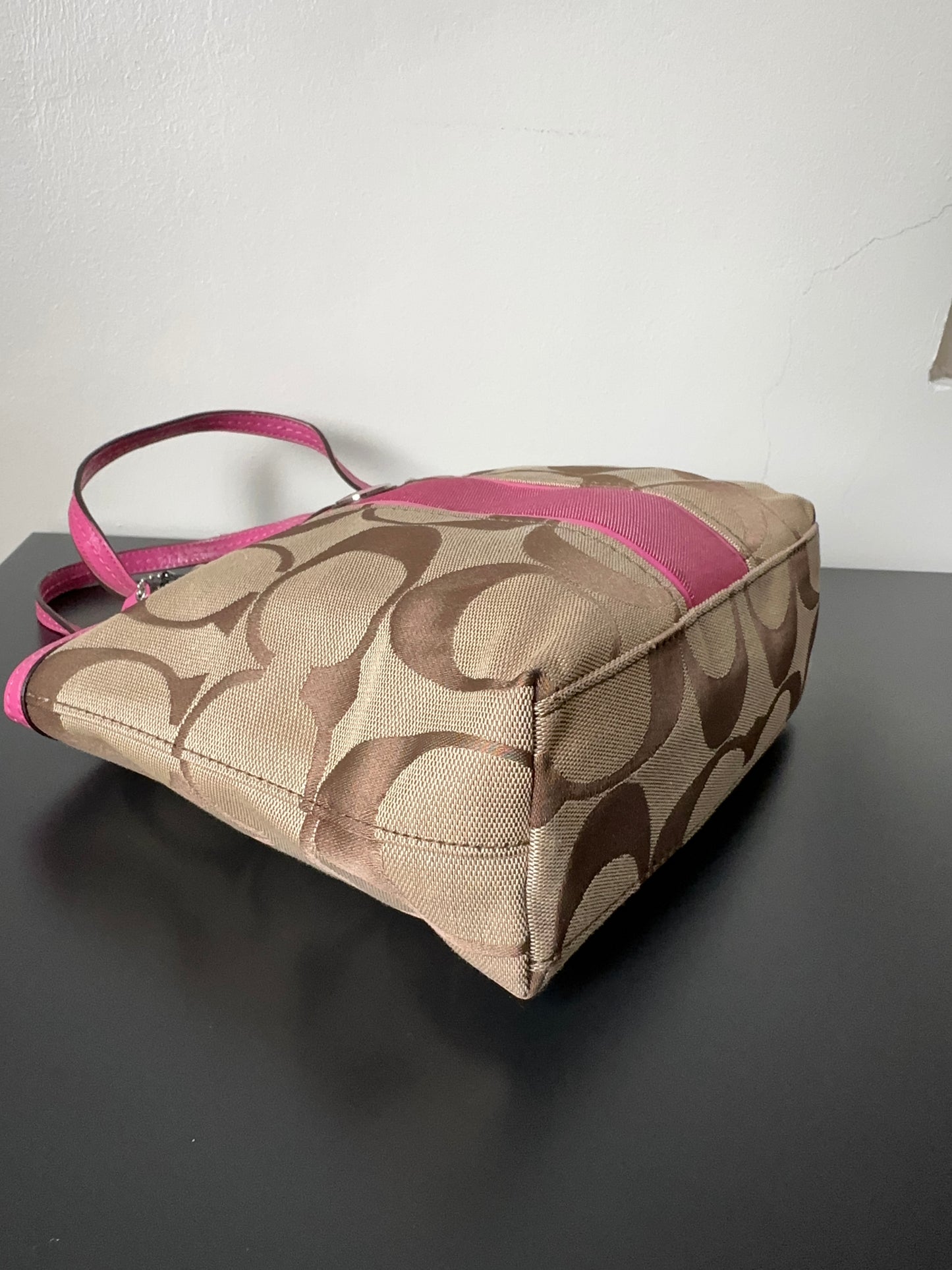 Signature Stripe Top Handle Tote