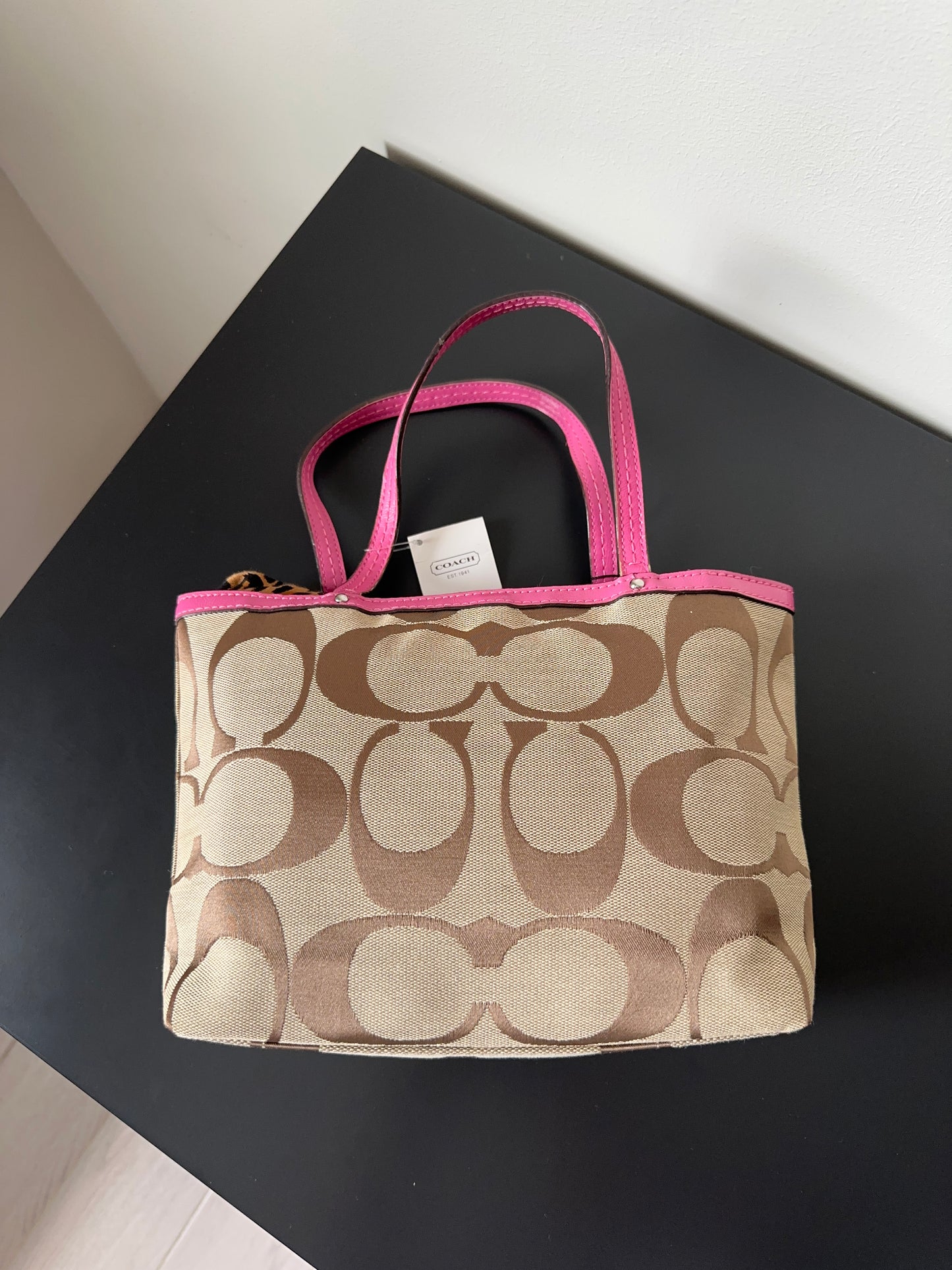 Signature Stripe Top Handle Tote