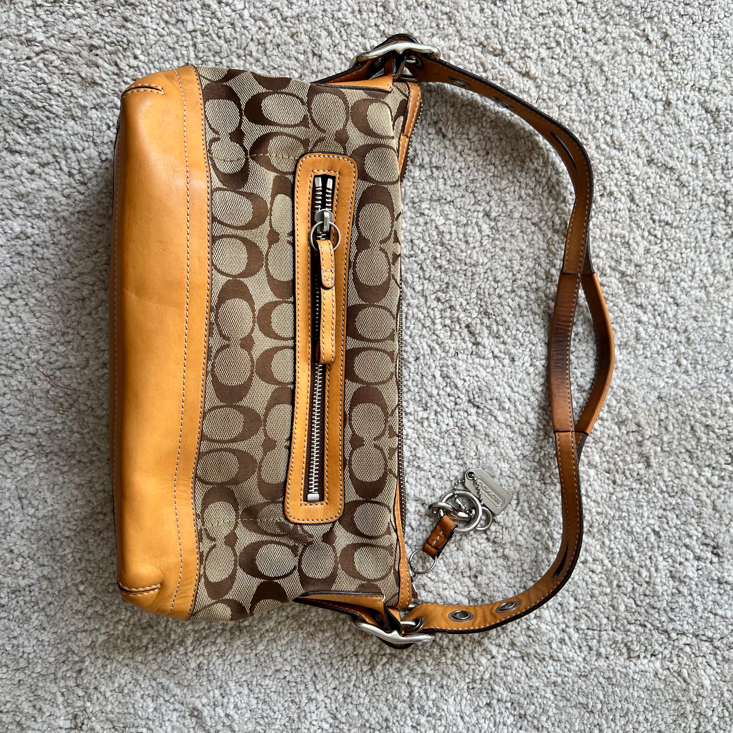 Coach East-West Legacy Jacquard Shoulder Brown