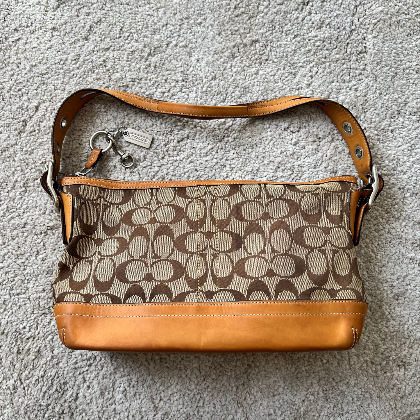 Coach East-West Legacy Jacquard Shoulder Brown