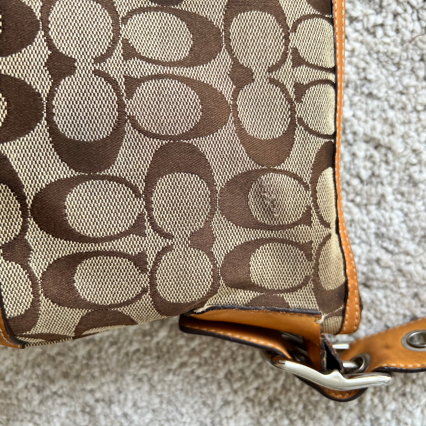 Coach East-West Legacy Jacquard Shoulder Brown