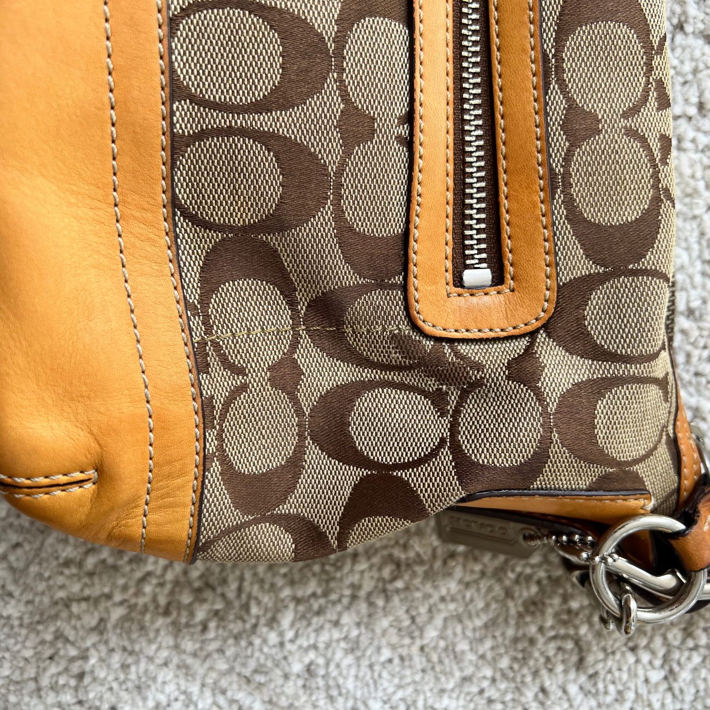 Coach East-West Legacy Jacquard Shoulder Brown