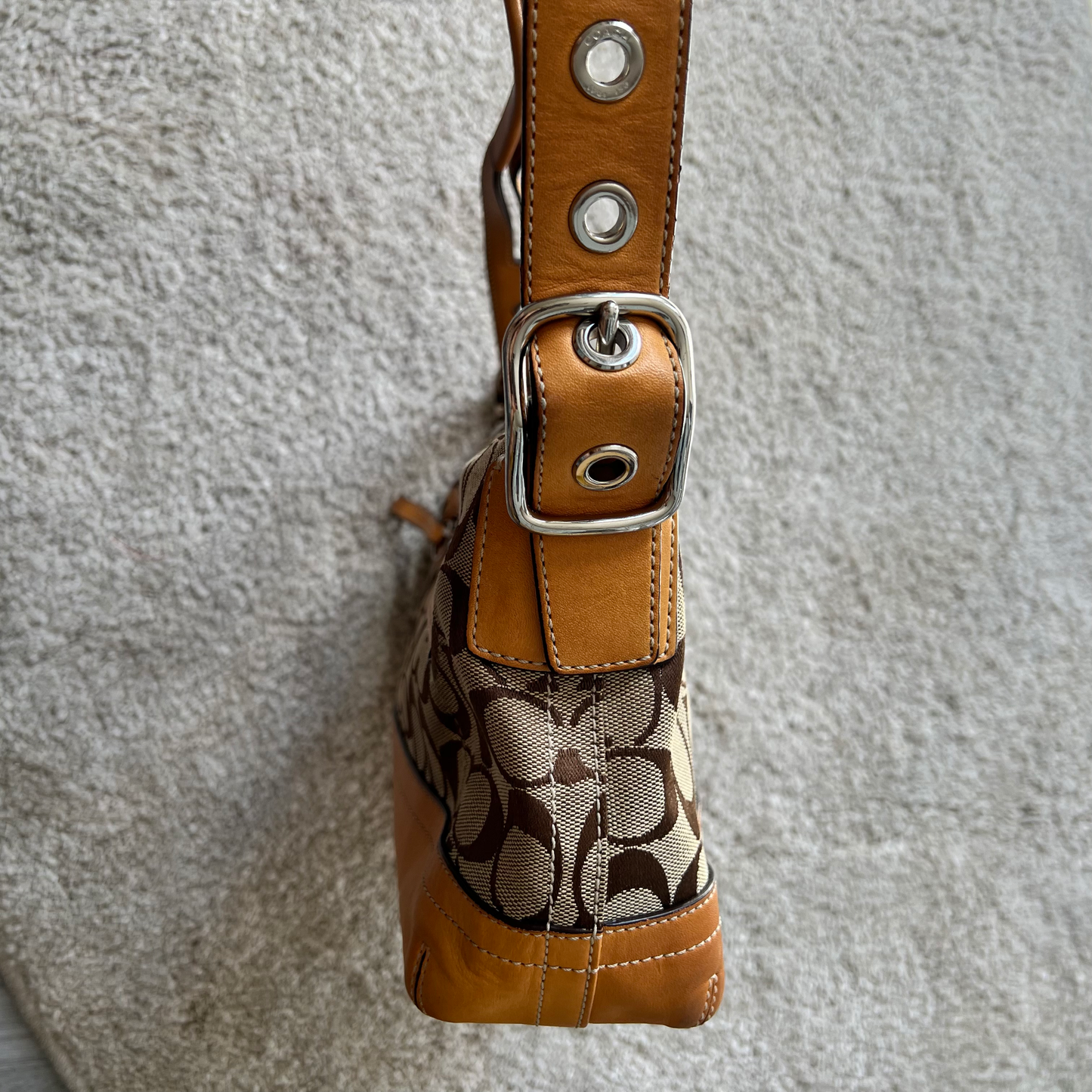 Coach East-West Legacy Jacquard Shoulder Brown