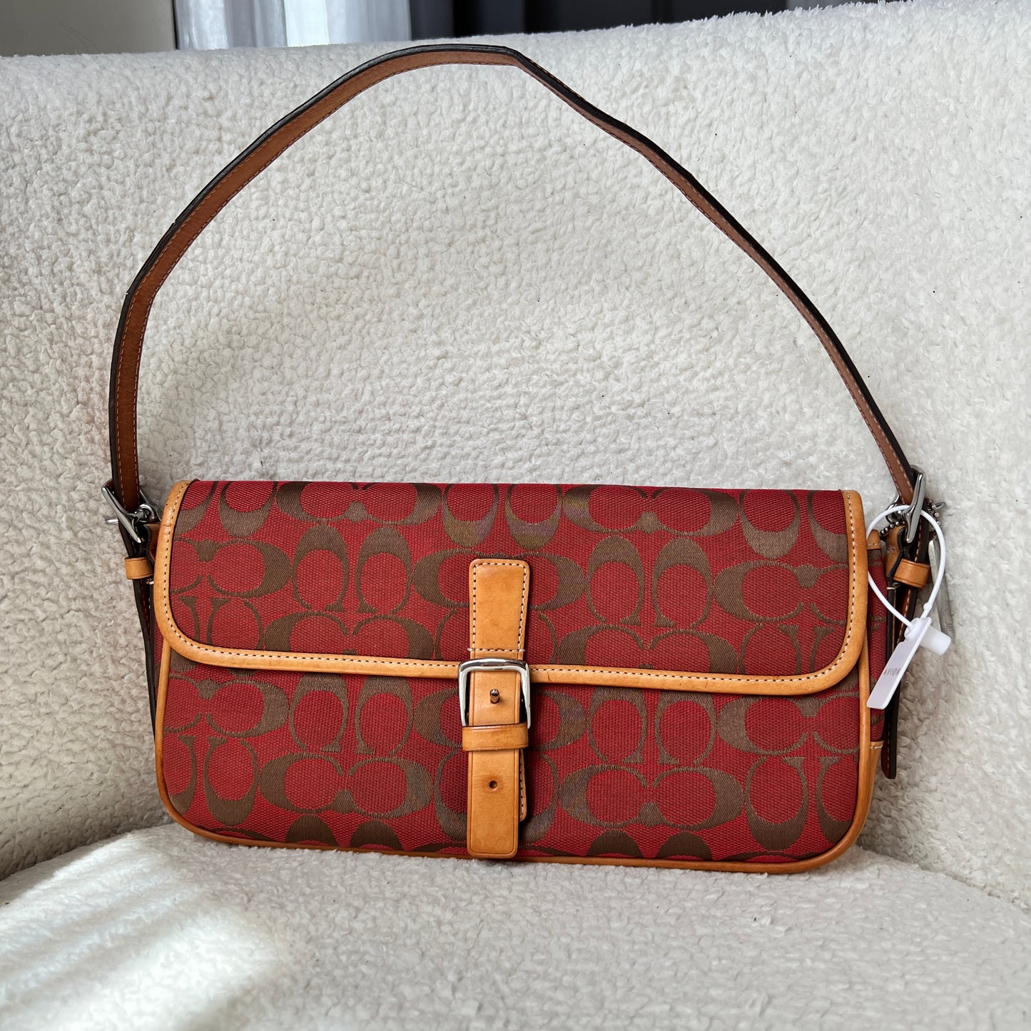 Coach Buckle Flap in Red