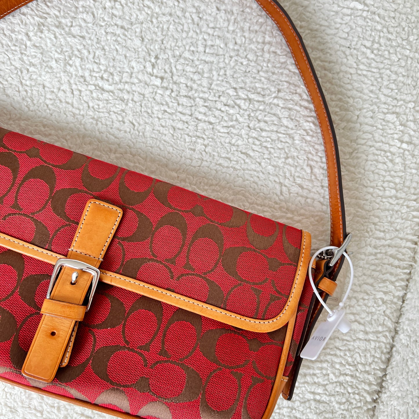 Coach Buckle Flap in Red