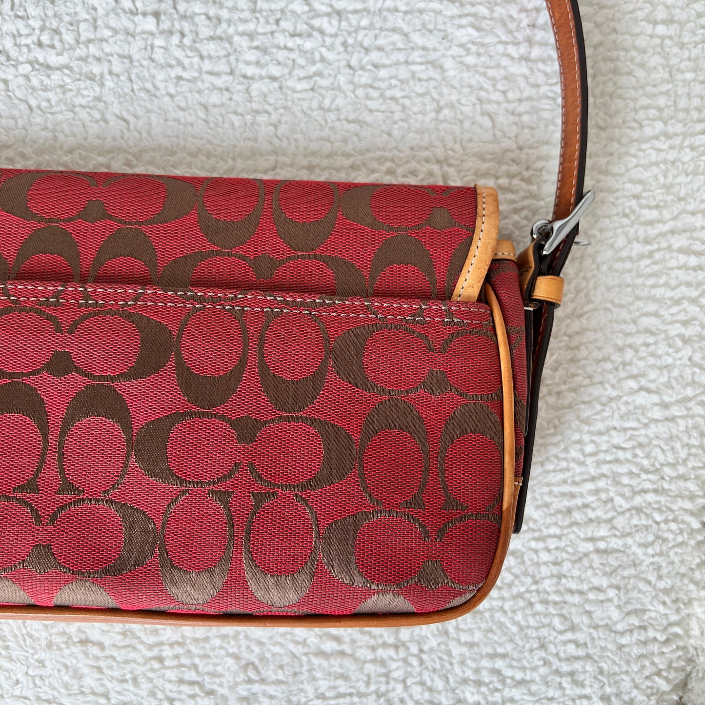 Coach Buckle Flap in Red