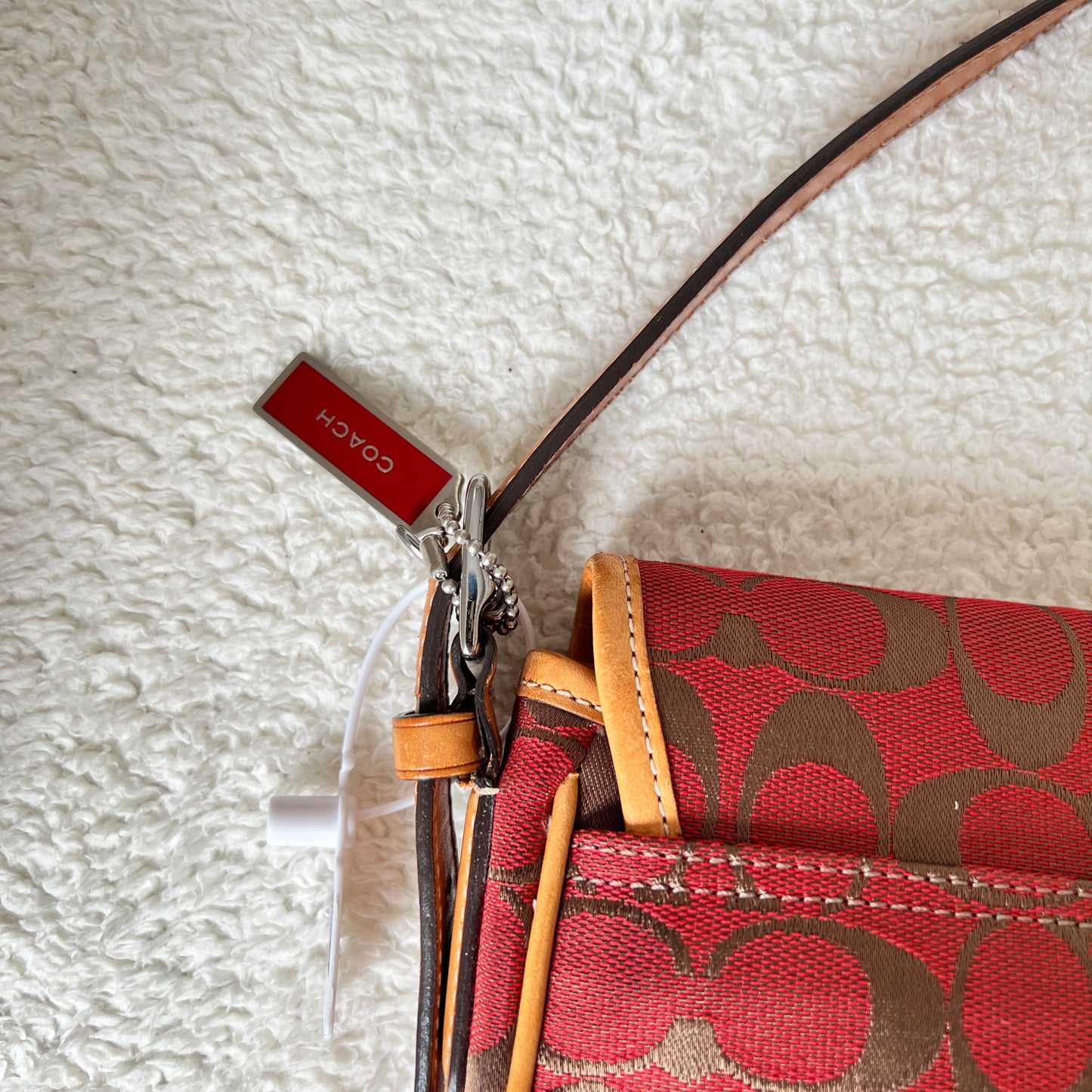 Coach Buckle Flap in Red