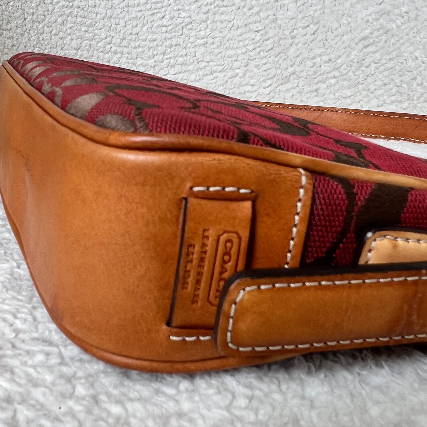Coach Buckle Flap in Red