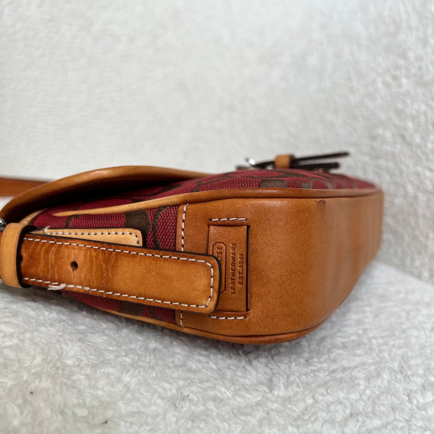 Coach Buckle Flap in Red
