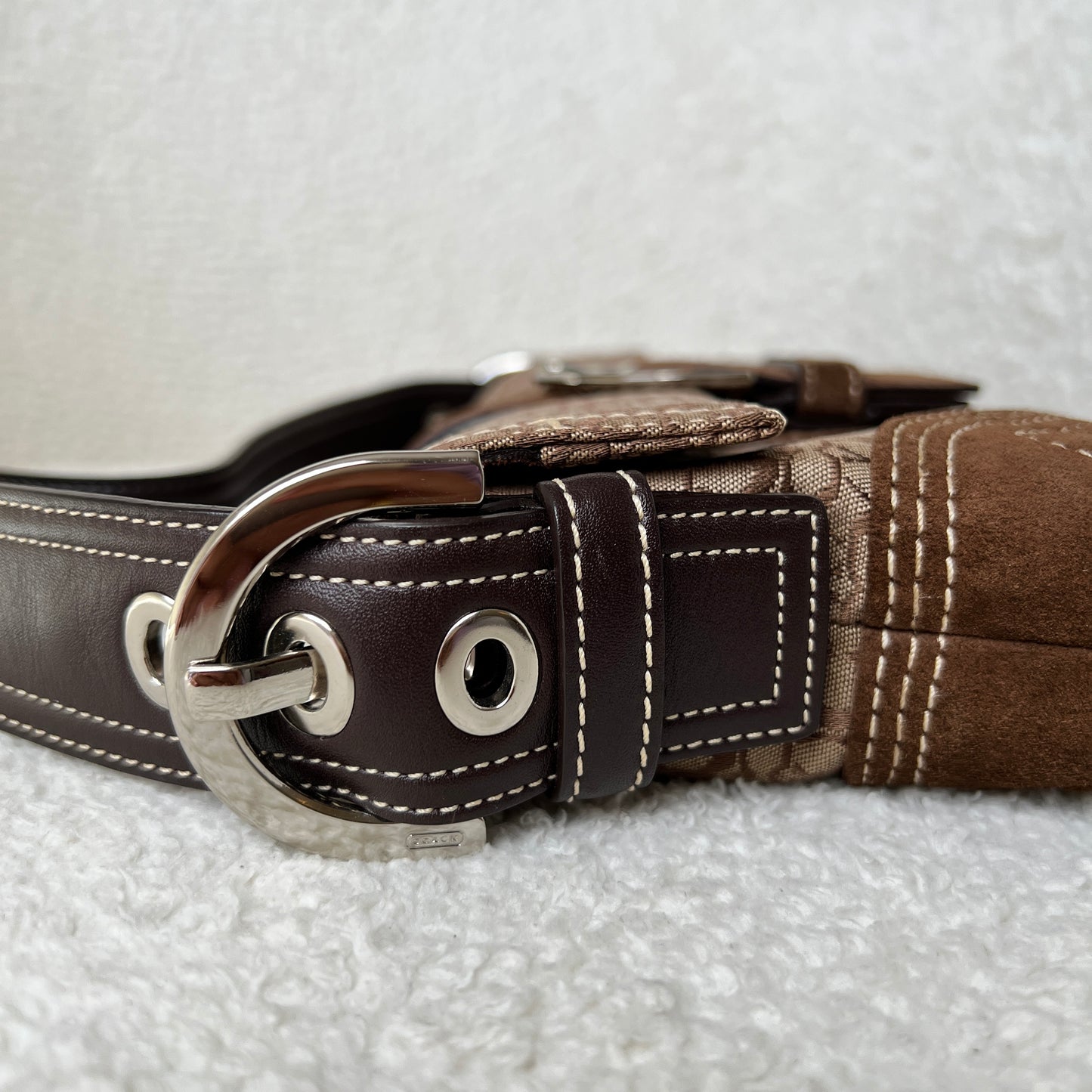 Coach Soho Signature Small Flap Bag in brown
