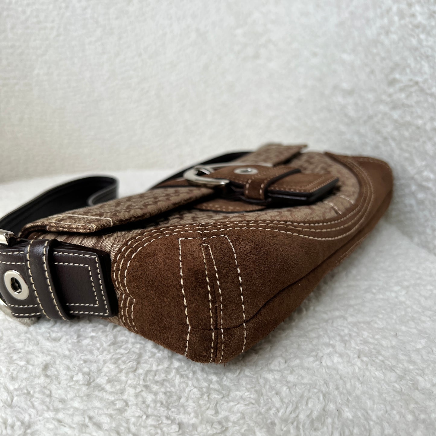 Coach Soho Signature Small Flap Bag in brown
