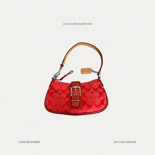 Coach Hamptons Signature Buckle Demi Red