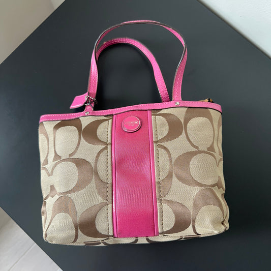 Signature Stripe Top Handle Tote