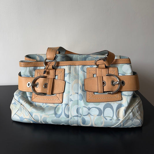 Coach Signature Blue Ladies Bag