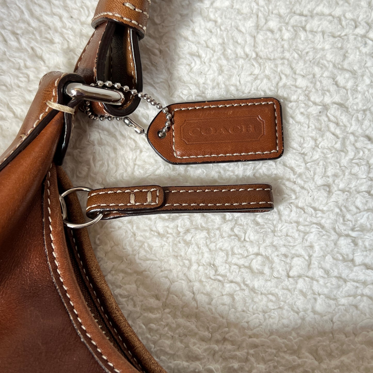 Coach Hampton Hobo Leather Bag In Brown