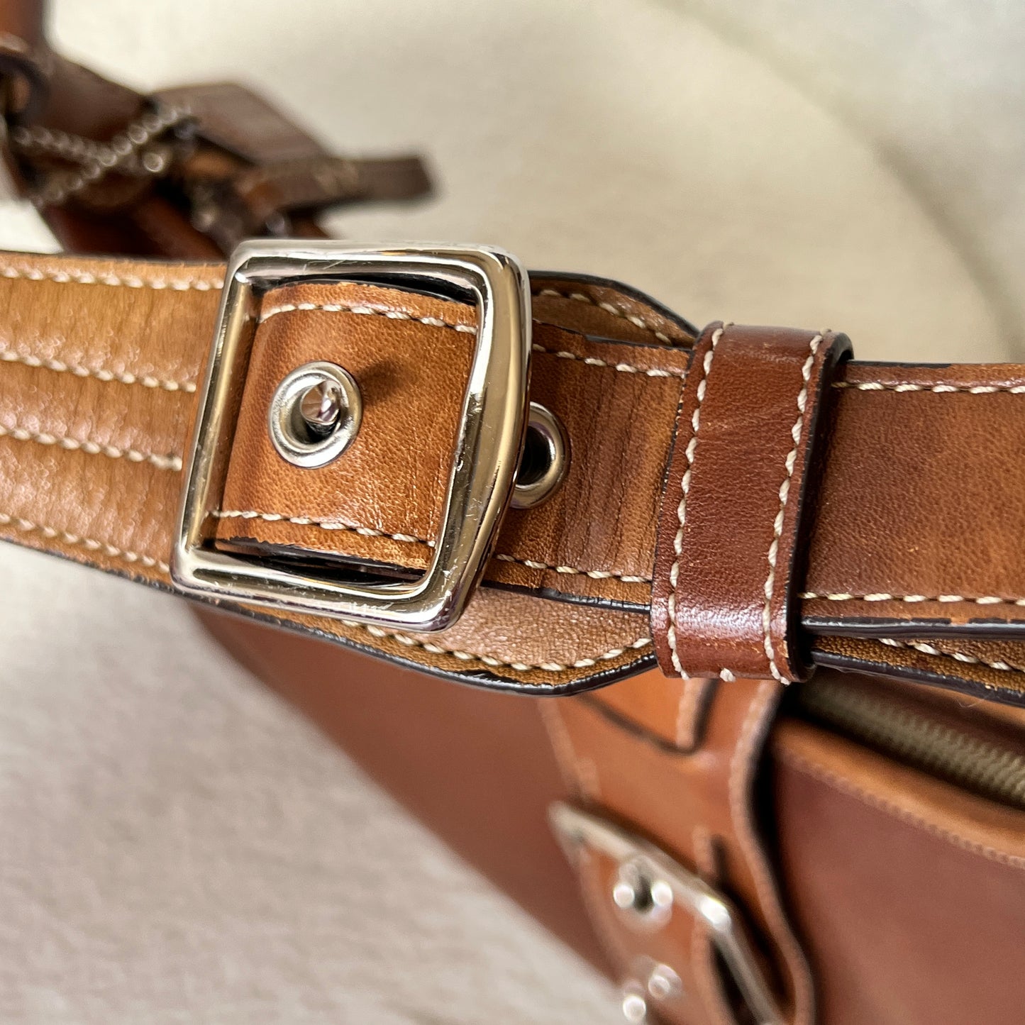 Coach Hampton Hobo Leather Bag In Brown